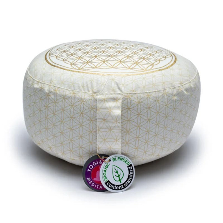 Coussin de méditation Fleur de vie coton Bio (OCS) | Pieralune