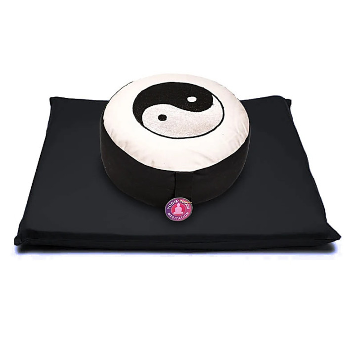 SET Méditation symbol yin yang ivoire et noir | Pieralune