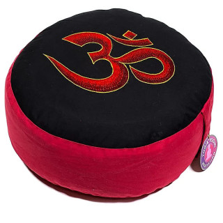 Coussin méditation OHM rouge et noir | Pieralune