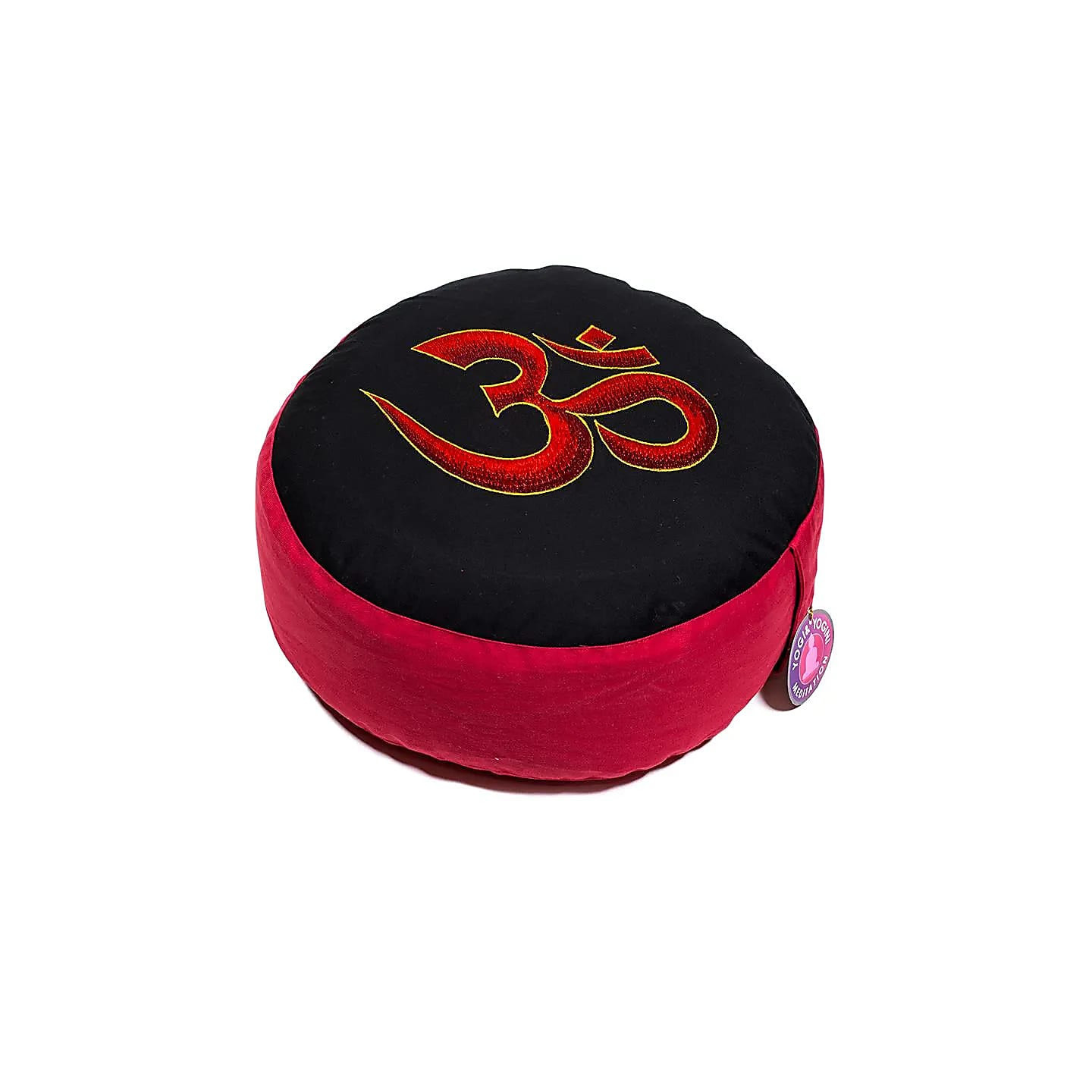 Coussin méditation OHM rouge et noir | Pieralune
