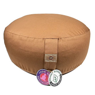 Coussin de méditation Marron coton BIO (OCS) | Pieralune