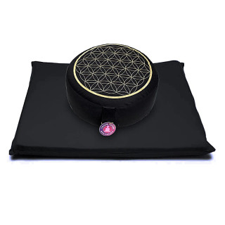 SET Méditation Fleur de Vie noir et or | Pieralune