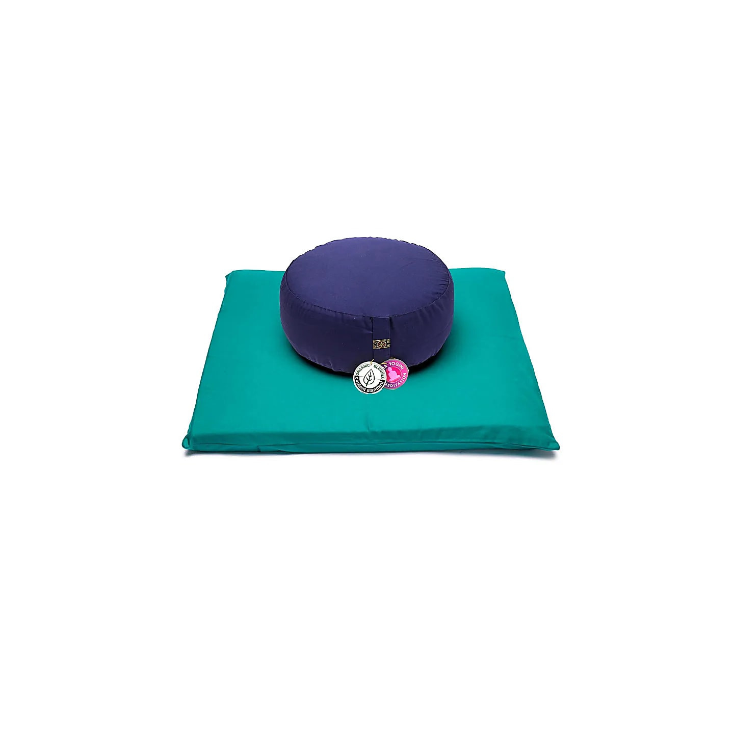 SET Méditation vert / indigo coton BIO (OCS) | Pieralune