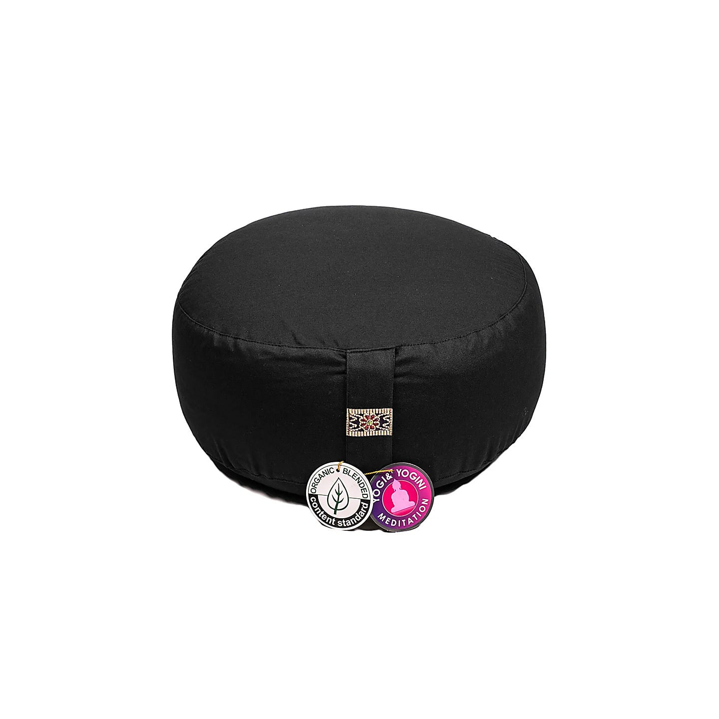 Coussin de méditation Noir coton BIO (OCS) | Pieralune