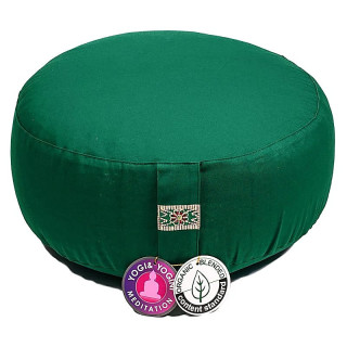 Coussin de méditation Vert foncé coton BIO (OCS) | Pieralune