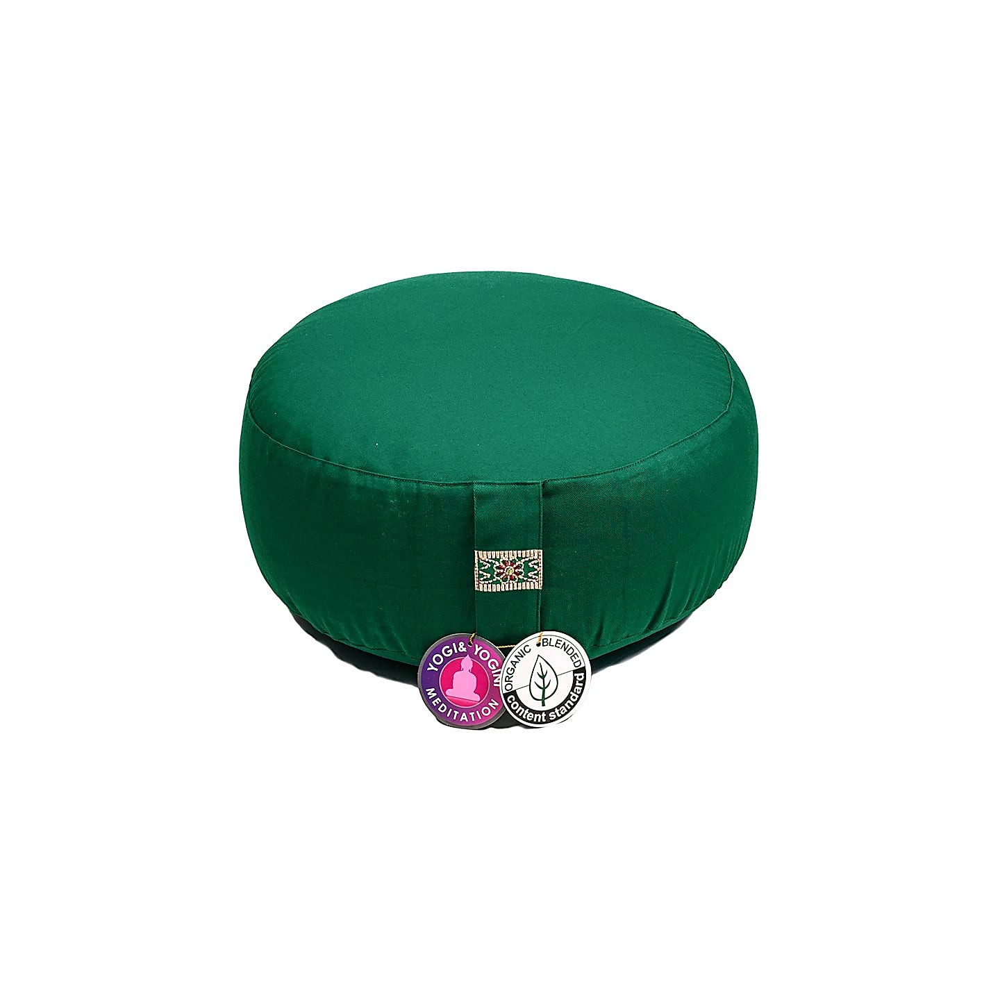 Coussin de méditation Vert foncé coton BIO (OCS) | Pieralune