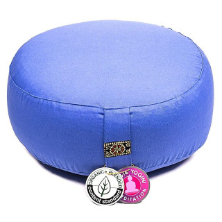 Coussin de méditation Bleu coton BIO (OCS) | Pieralune