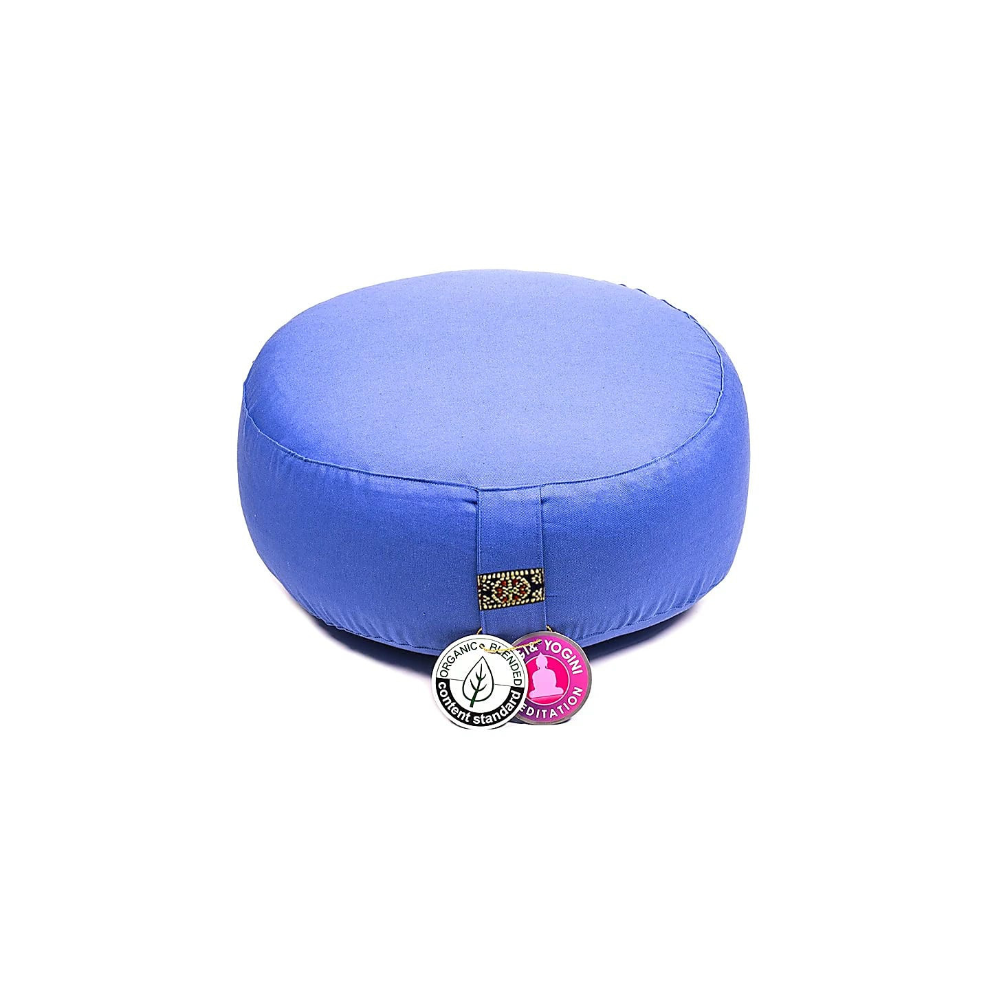 Coussin de méditation Bleu coton BIO (OCS) | Pieralune