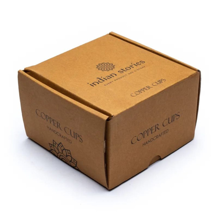 Gobelets en cuivre motif floral gravé | Pieralune