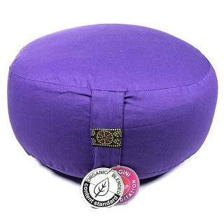 Coussin de méditation violet coton BIO (OCS) | Pieralune