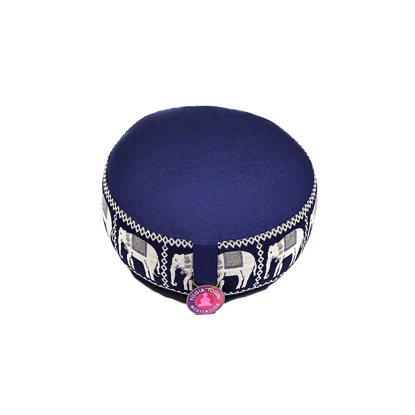 Coussin méditation Bleu avec éléphants | Pieralune