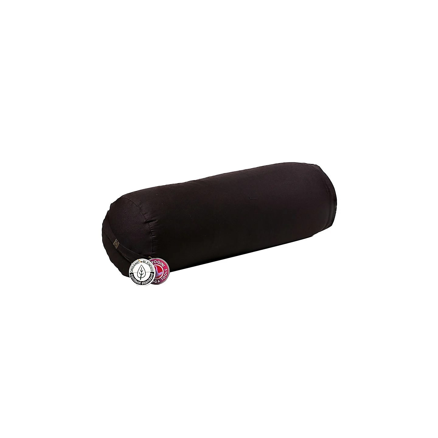 Coussin cylindrique noir coton BIO (OCS) | Pieralune