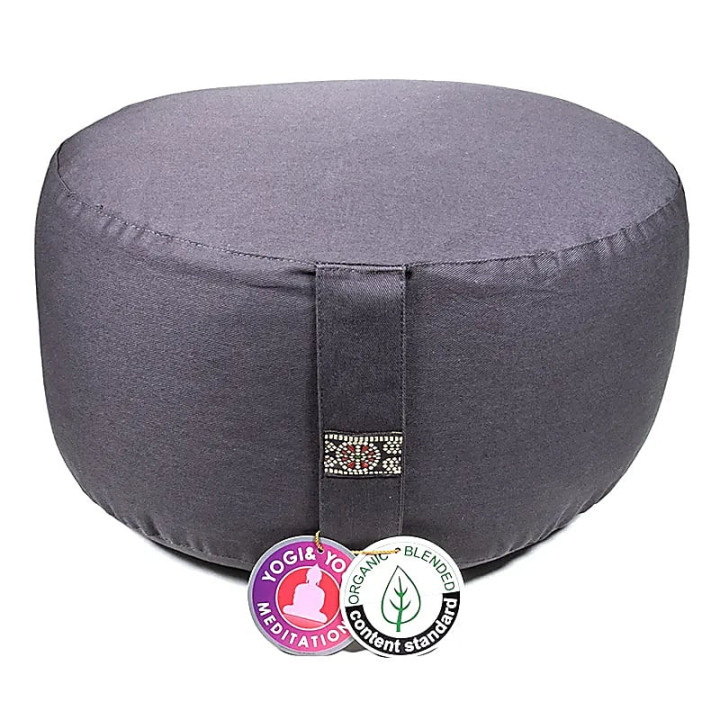Coussin méditation XL anthracitecoton BIO (OCS) | Pieralune