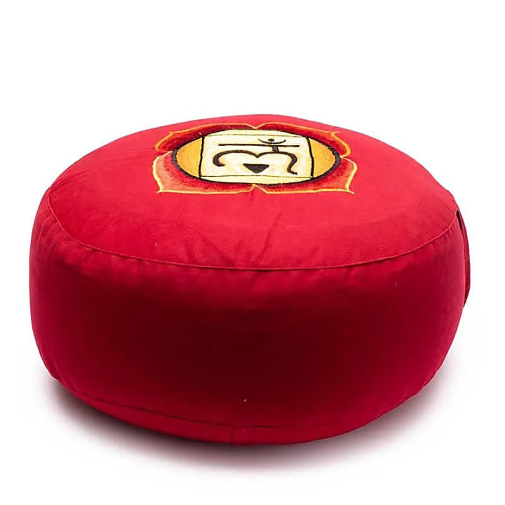 Coussin de méditation 1er Chakra Muladhara brodé | Pieralune