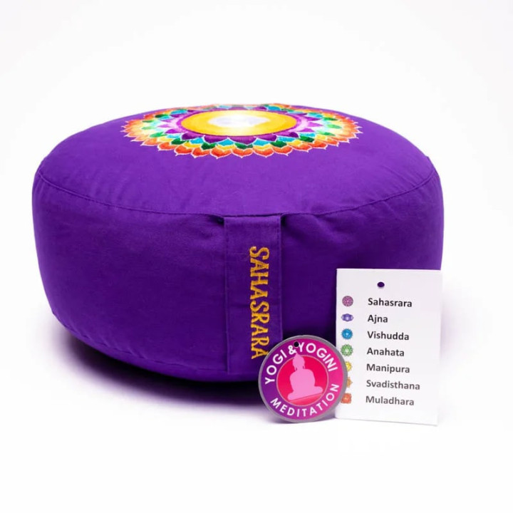 Coussin 7e Chakra Sahasrara brodé | Pieralune