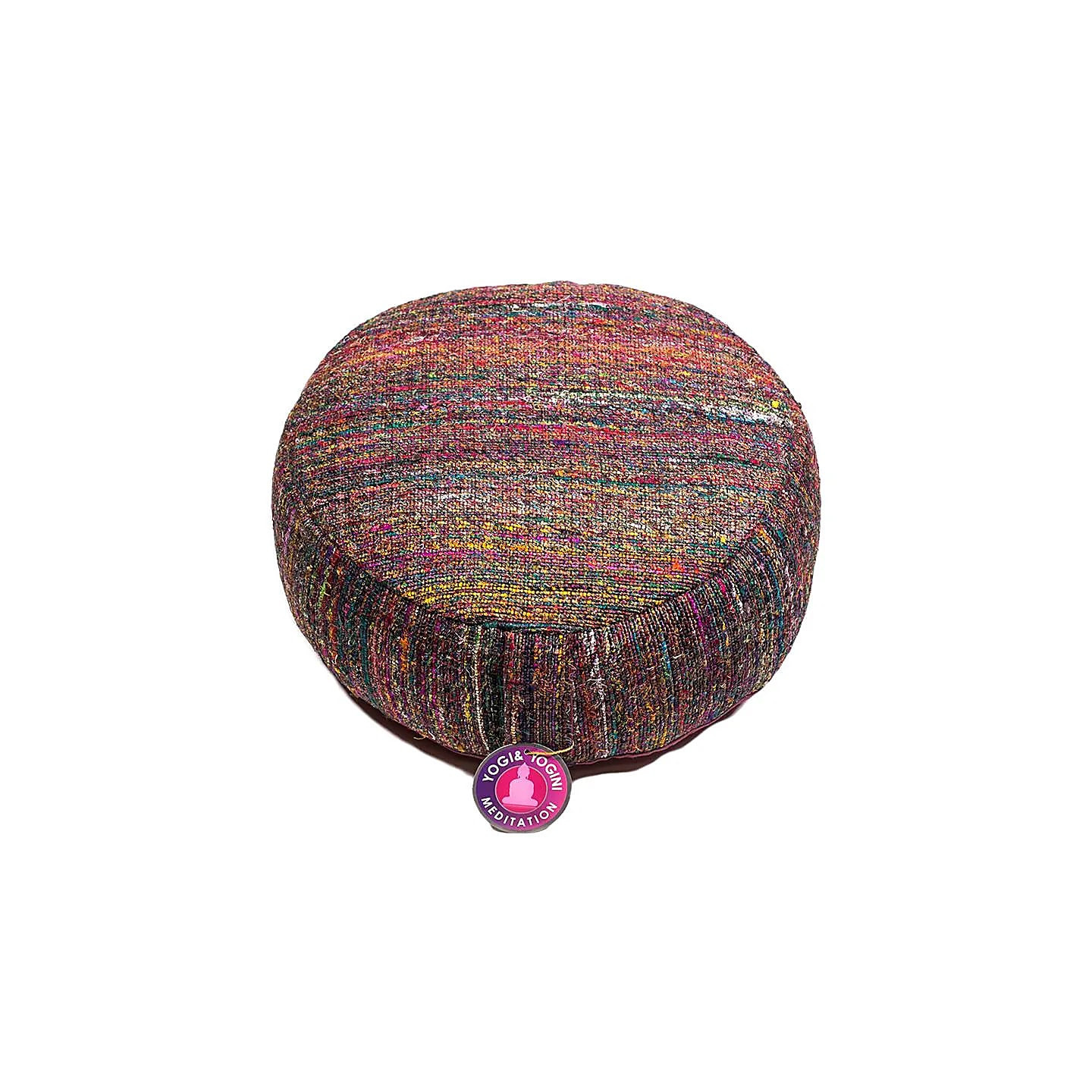 Coussin méditation Soie grège multicolore fine | Pieralune