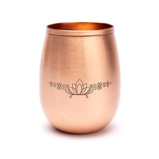 Gobelet en cuivre lotus gravé | Pieralune