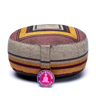 Coussin de méditation gris/jaune | Pieralune