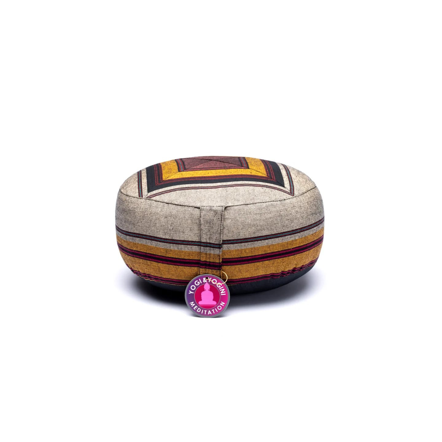 Coussin de méditation gris/jaune | Pieralune