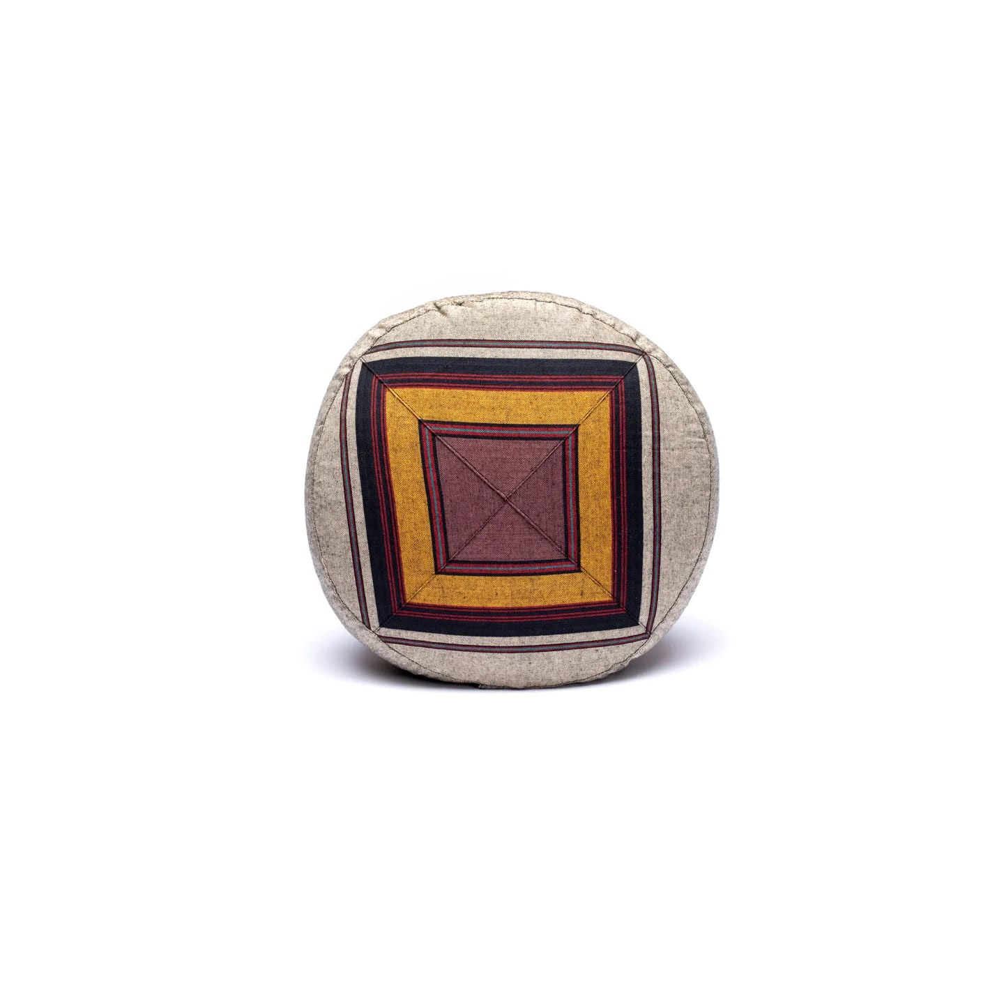 Coussin de méditation gris/jaune | Pieralune