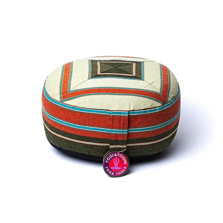 Coussin de méditation vert/vert foncé | Pieralune