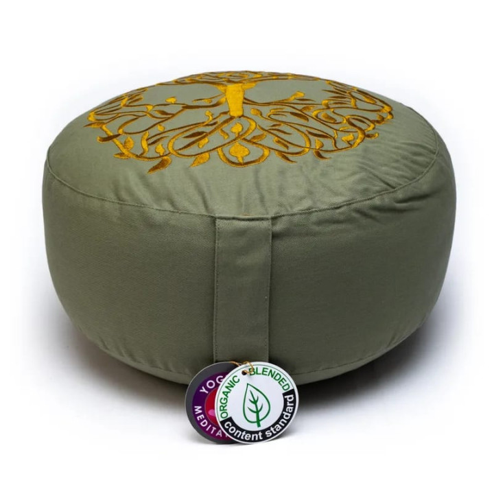 Coussin de méditation Arbre de vie coton BIO (OCS) | Pieralune