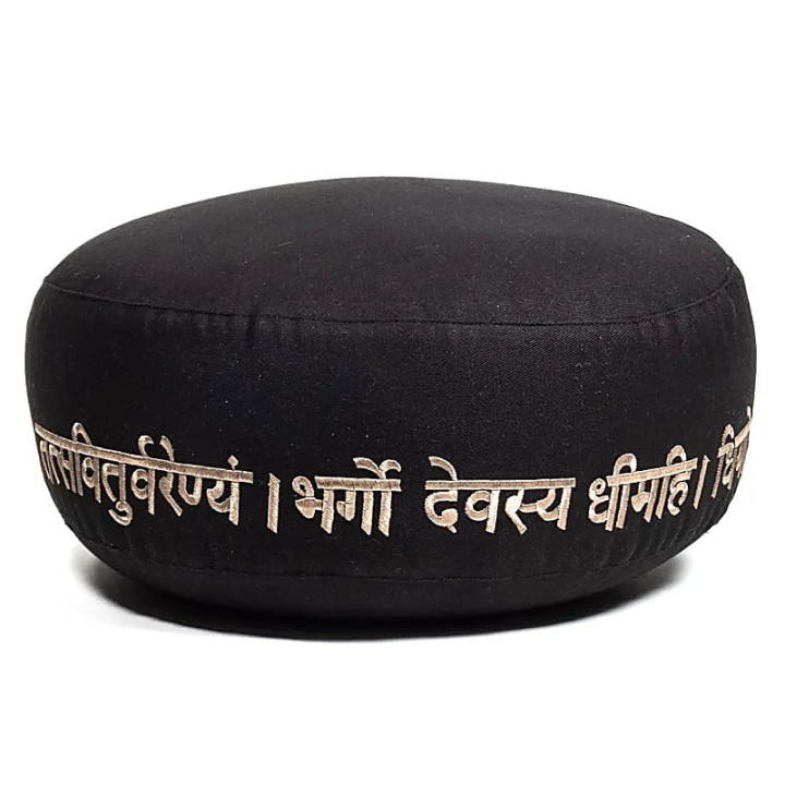 Coussin de méditation Gayatri mantra coton BIO (OCS) | Pieralune