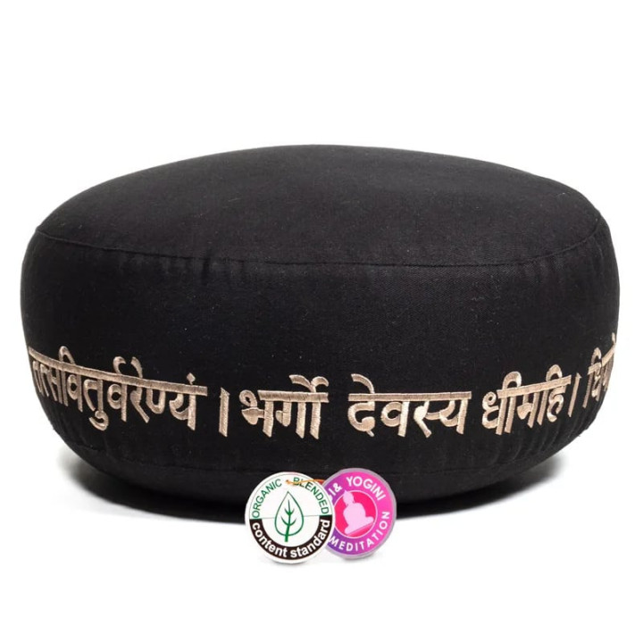 Coussin de méditation Gayatri mantra coton BIO (OCS) | Pieralune