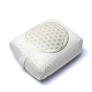 Coussin de méditation /Bolster de yoga fleur de vie cot... | Pieralune
