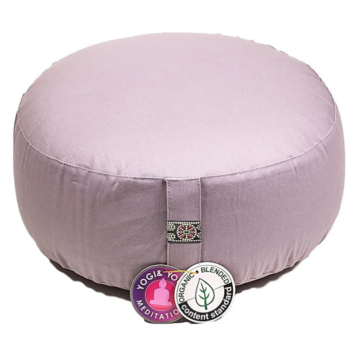 Coussin de méditation taupe coton BIO (OCS) | Pieralune