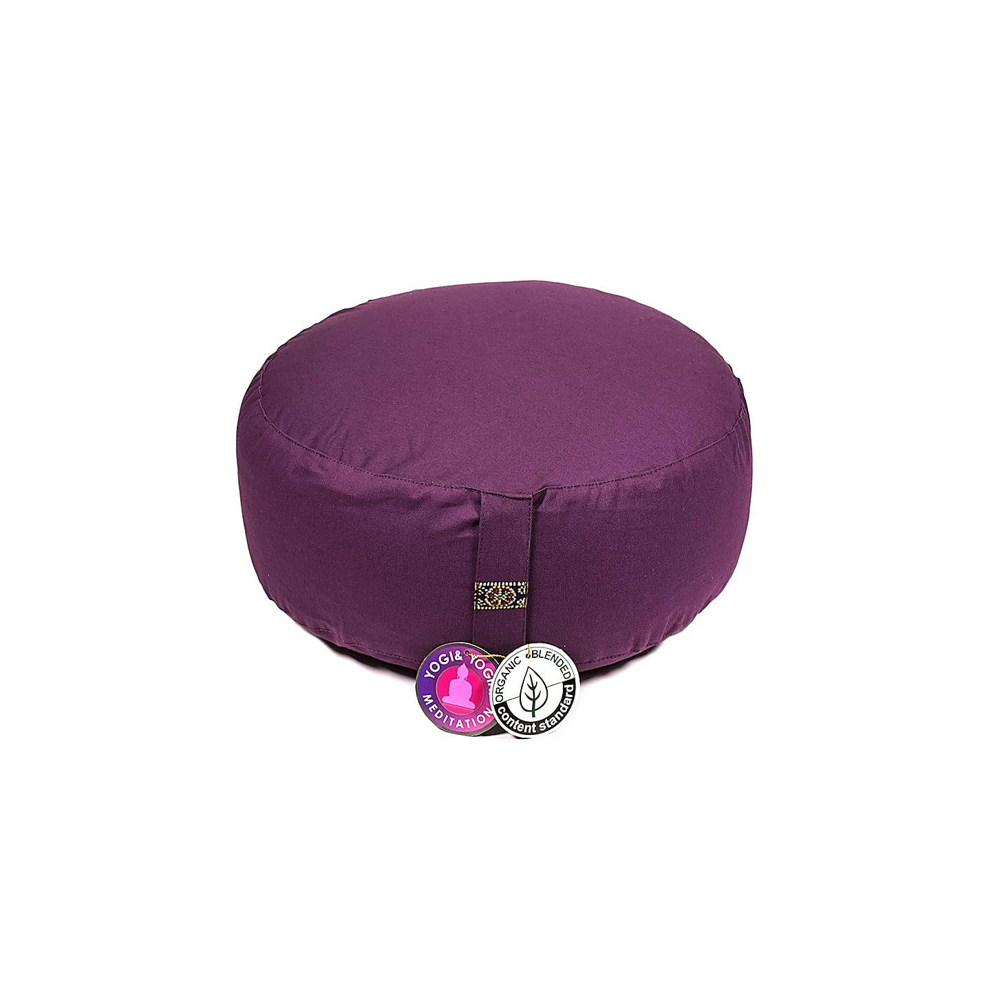 Coussin de méditation aubergine coton BIO (OCS) | Pieralune