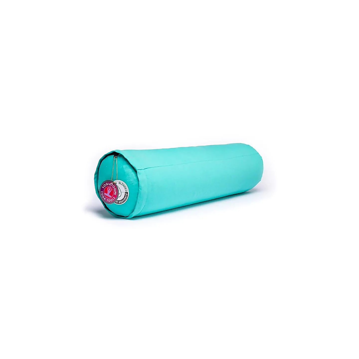 Coussin cylindrique turquoise coton BIO (OCS) | Pieralune