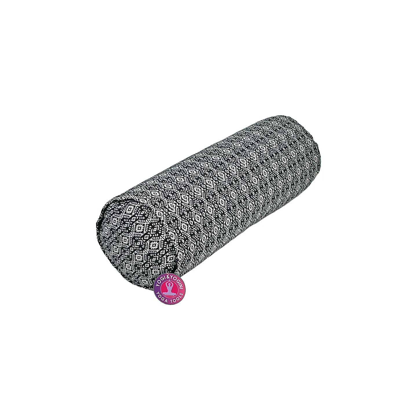 Bolster de Yoga noir et blanc cylindrique | Pieralune