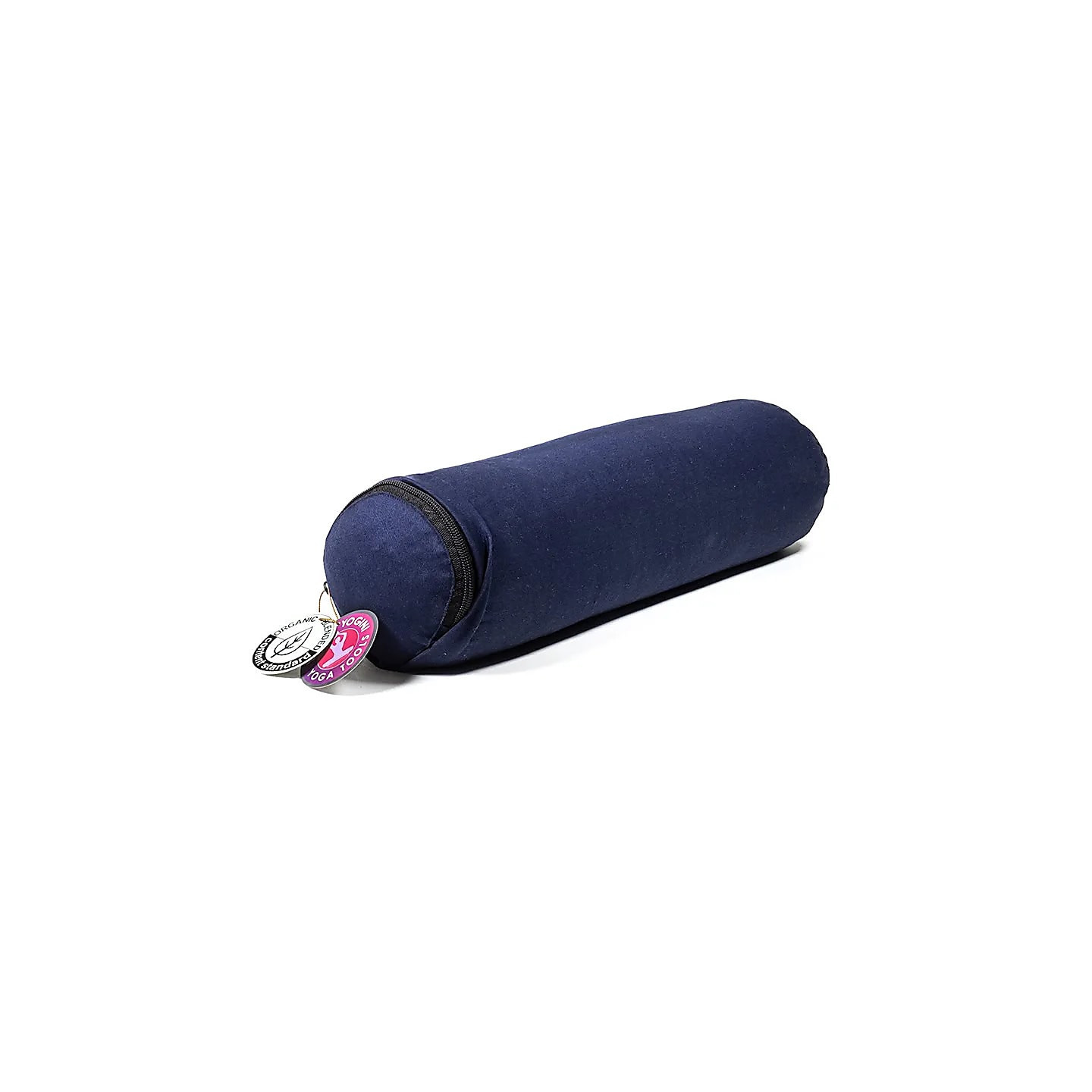 Mini bolster / traversin bleu foncé coton BIO (OCS) | Pieralune