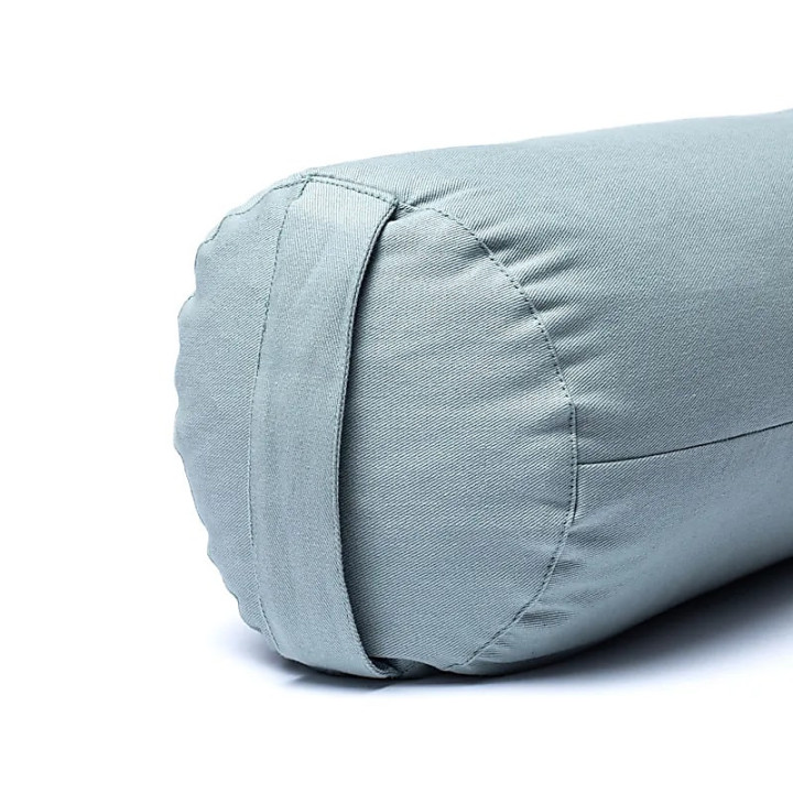 Bolster rond lotus vert sauge coton biologique (OCS) | Pieralune
