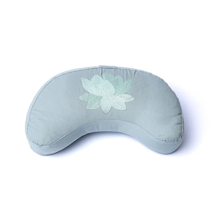 Coussin de méditation croissant lotus coton biologique ... | Pieralune
