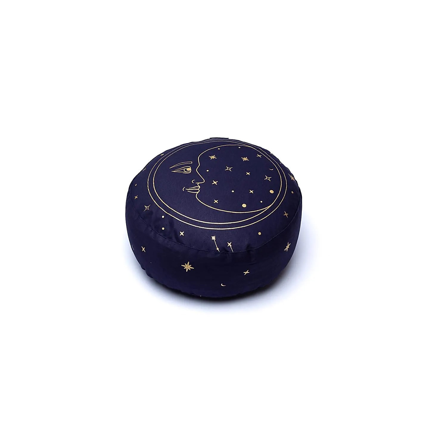 Coussin de méditation lune bleu marine coton biologique... | Pieralune