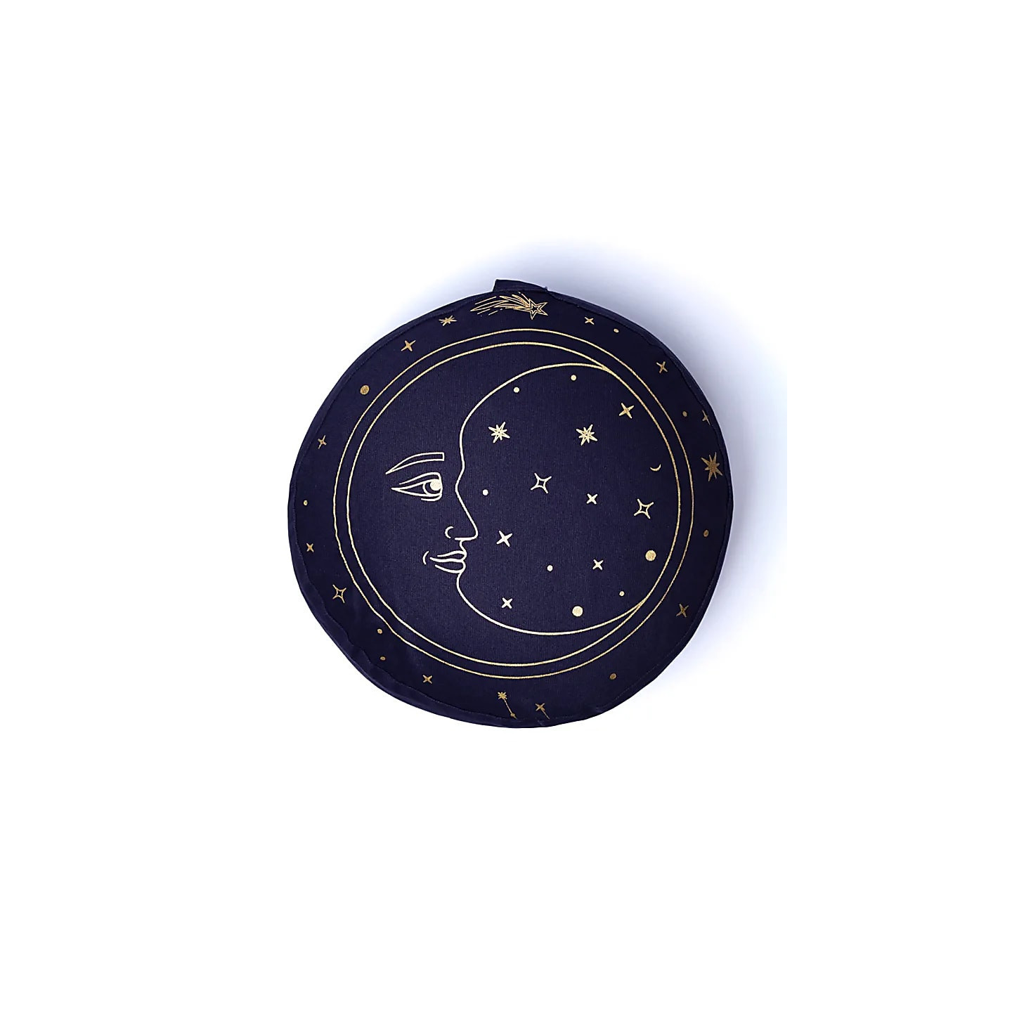 Coussin de méditation lune bleu marine coton biologique... | Pieralune