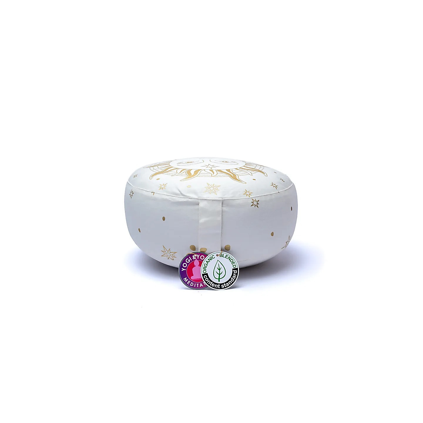 Coussin de méditation soleil blanc coton biologique (OCS) | Pieralune