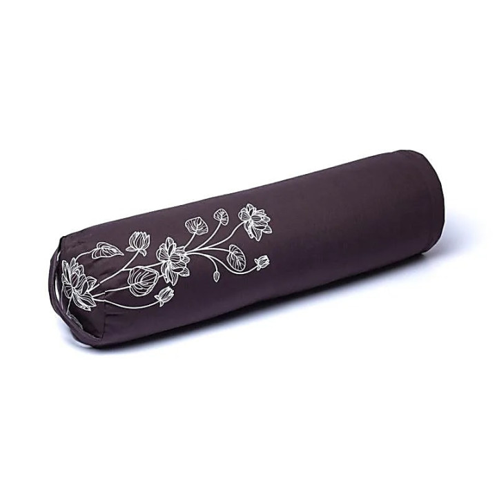 Bolster plante lotus anthracite coton biologique (OCS) | Pieralune