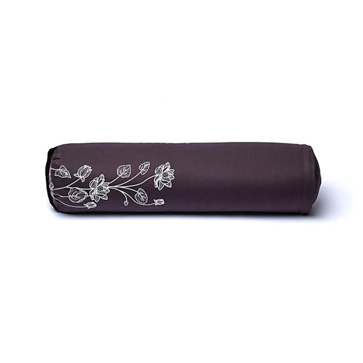 Bolster plante lotus anthracite coton biologique (OCS) | Pieralune