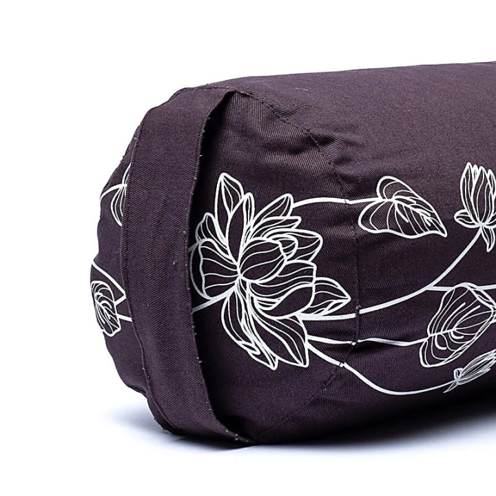 Bolster plante lotus anthracite coton biologique (OCS) | Pieralune