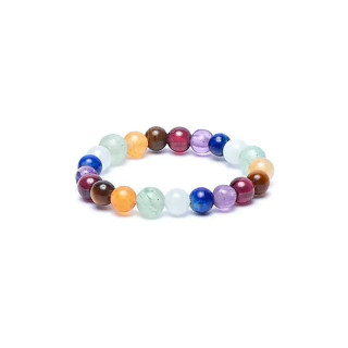 Bague élastique pierres 7 chakra | Pieralune