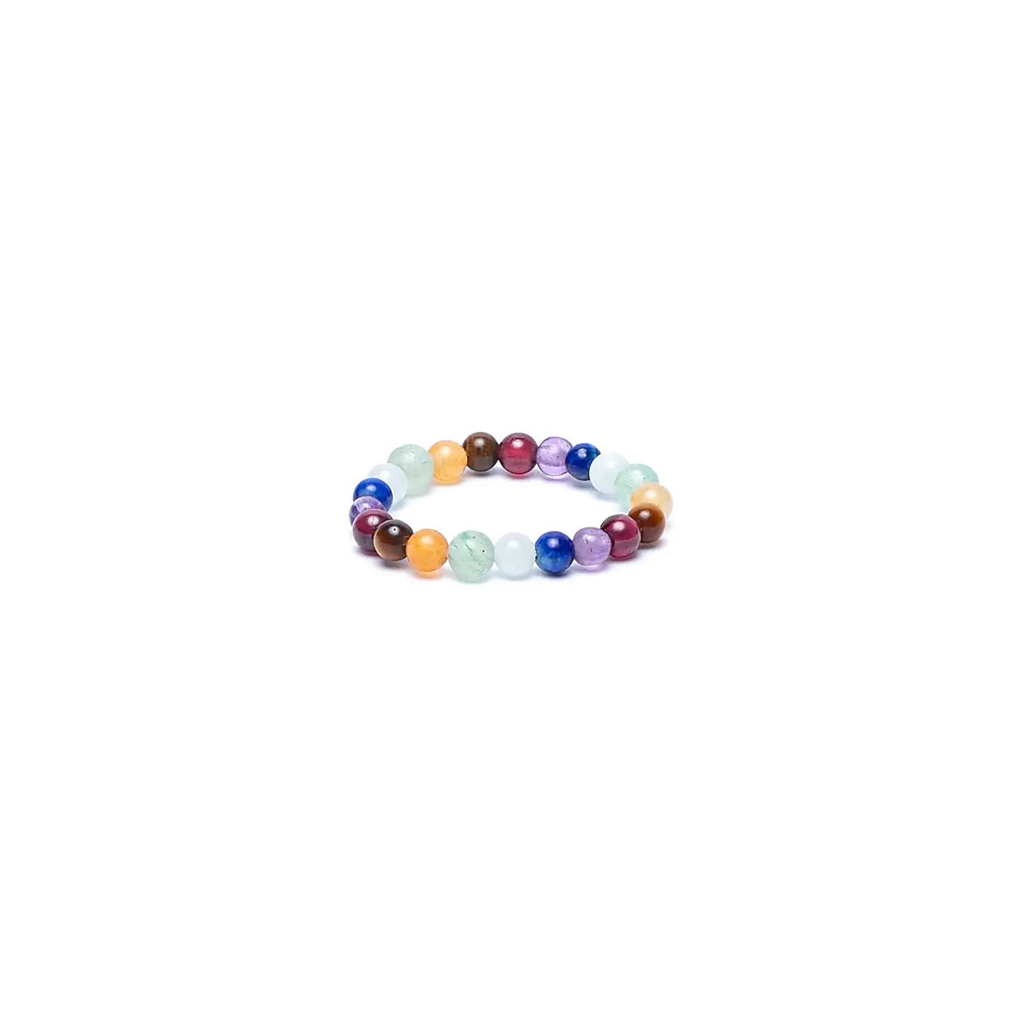 Bague élastique pierres 7 chakra | Pieralune
