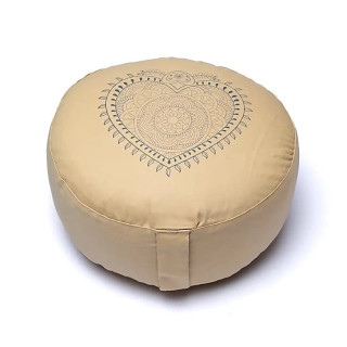 Coussin de méditation coeur beige coton biologique (OCS) | Pieralune