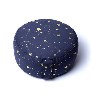 Coussin de méditation ciel étoilé bleu marine coton bio... | Pieralune