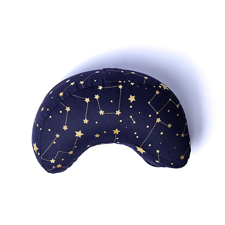 Coussin de méditation croissant ciel étoilé bleu marine... | Pieralune