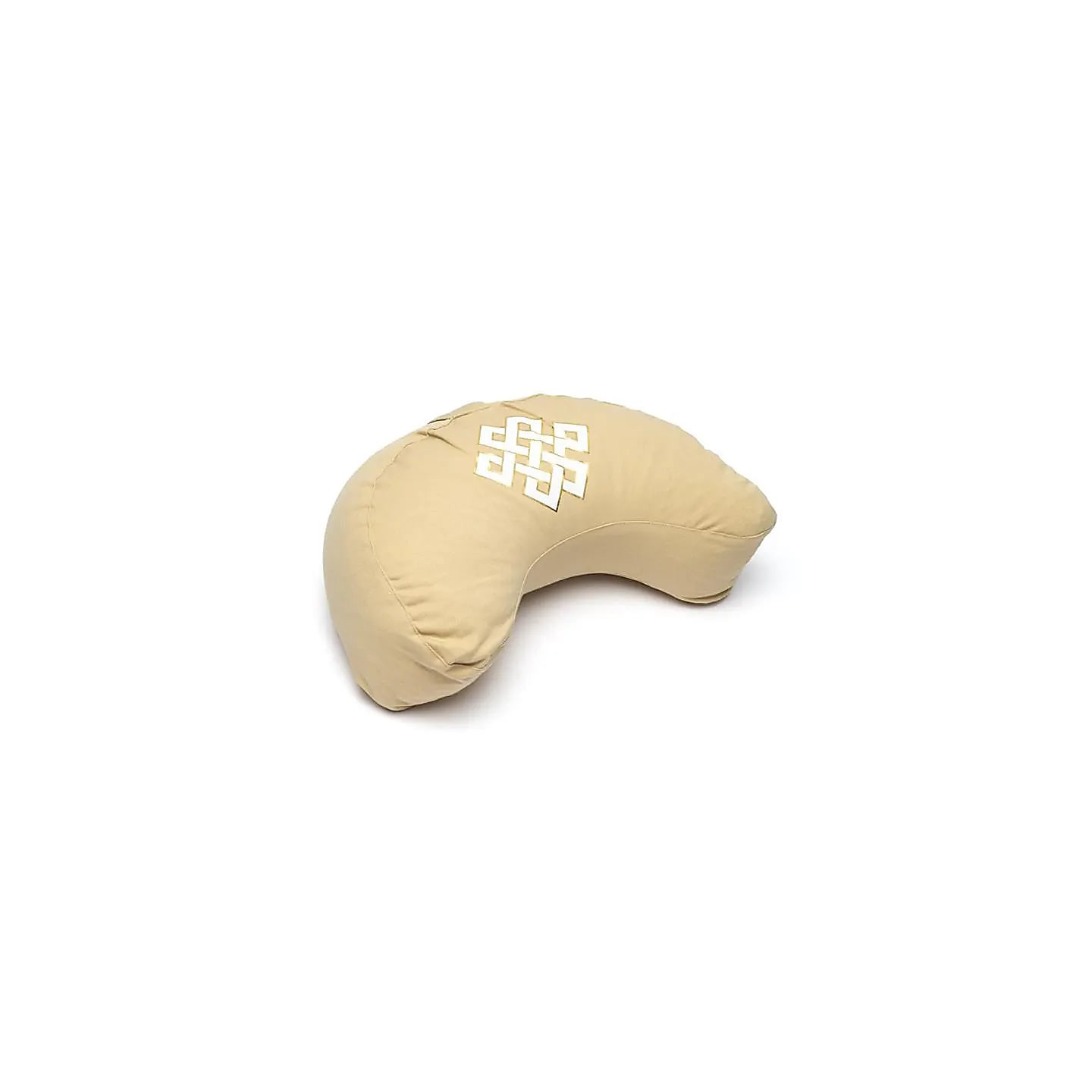 Coussin de méditation croissant nœud de l'infini beige ... | Pieralune