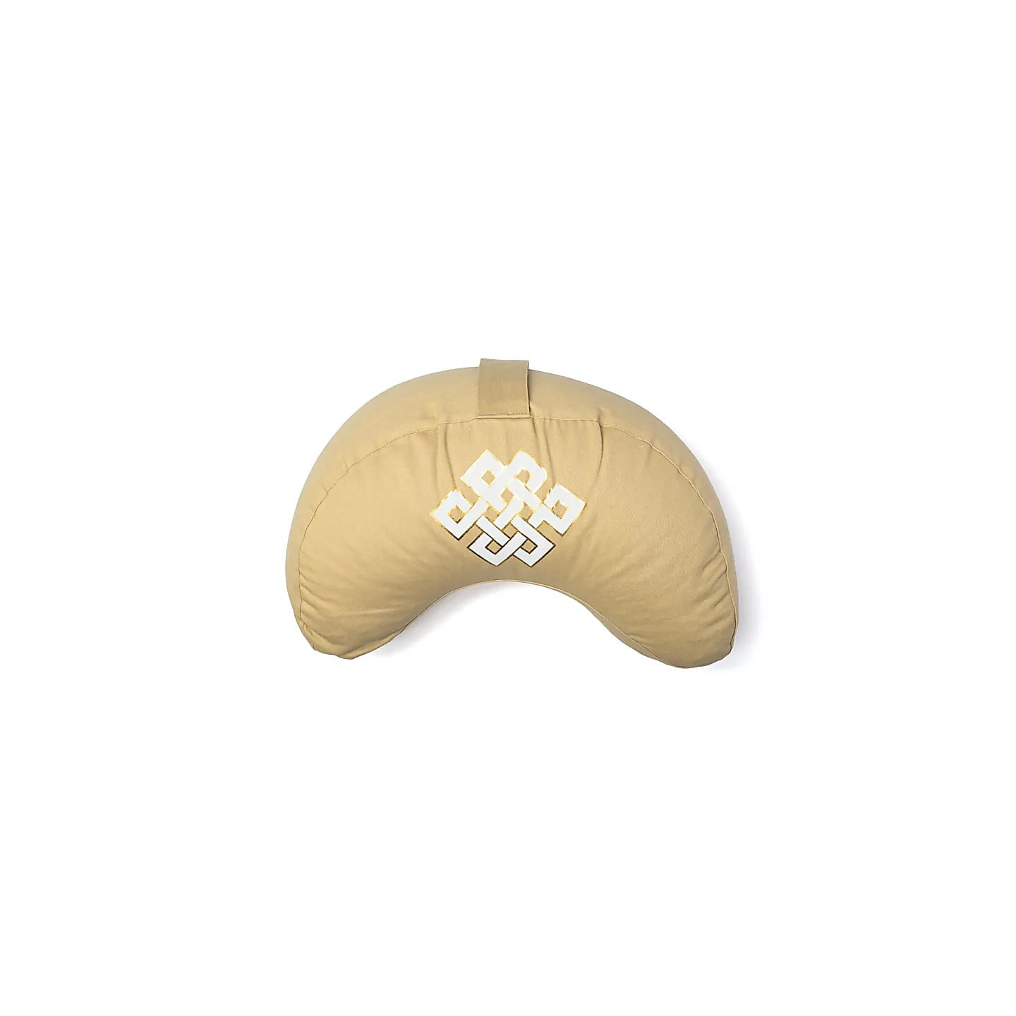 Coussin de méditation croissant nœud de l'infini beige ... | Pieralune