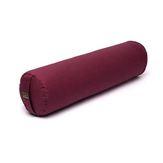 Bolster rond aubergine clair coton (OCS) | Pieralune